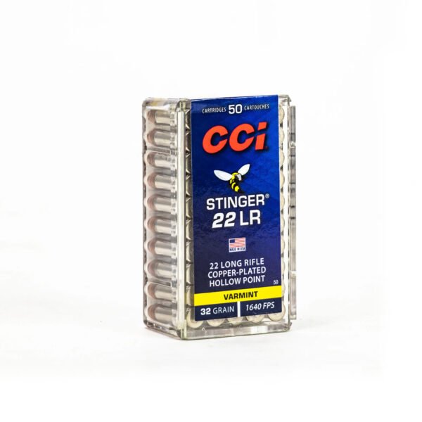 Caixa de Munição CCI Stinger .22 LR 32gr com 50 unidades