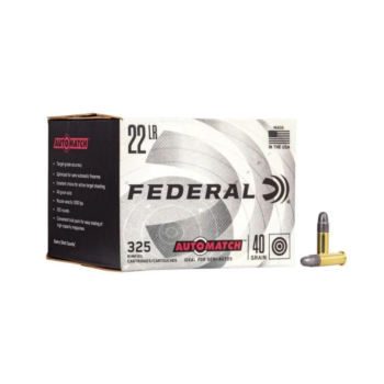 Caixa de Munição Federal Auto Match .22 LR 40gr com 325 unidades