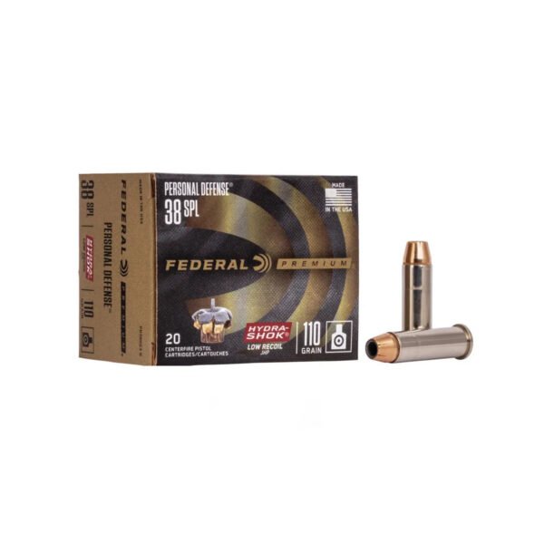 Munição Federal .38 SPL JHP Hydra-Shok 110gr