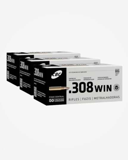 Kit 3 Caixas (150un) Munição CBC Calibre .308 Win EXPT 180gr