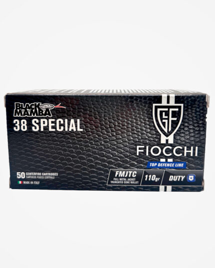 Munição Fiocchi .38 SPL 110gr Black Mamba FMJTC – (50un)