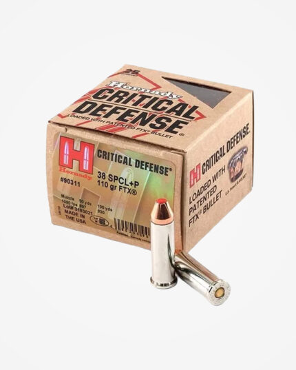 Munição Hornady .38 SPL FTX+P 110gr Critical Defense (25un)