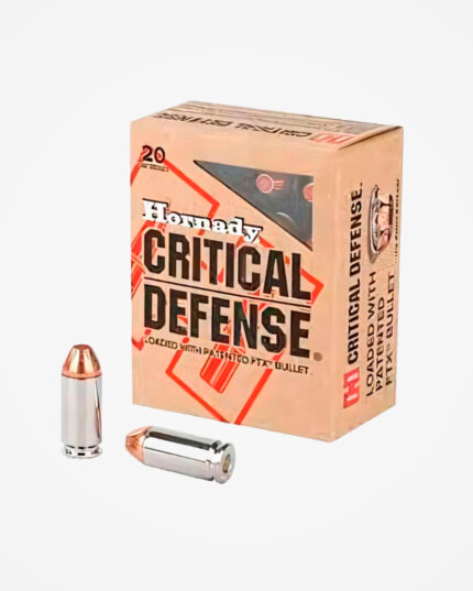 Munição Hornady .40 S&W FTX+P 165gr Critical Defense (20un)
