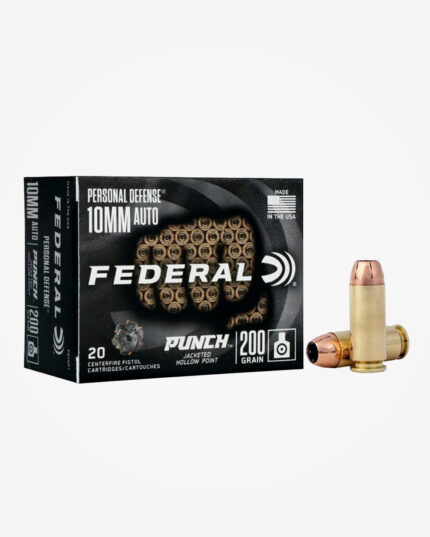 Munição Federal 10mm Auto 200gr JHP Punch (20un)
