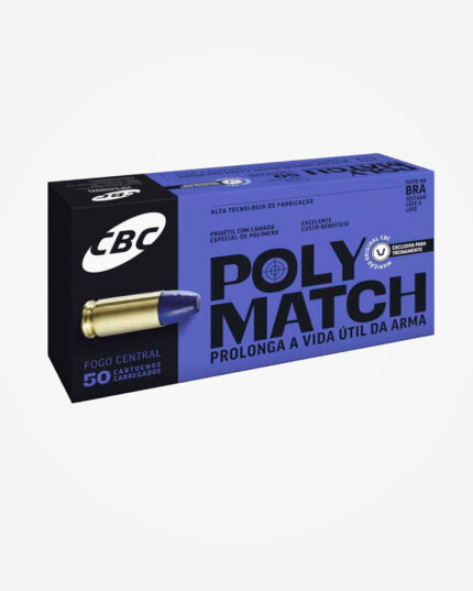 Munição CBC Calibre .38TPC 124gr Polymatch (50un)