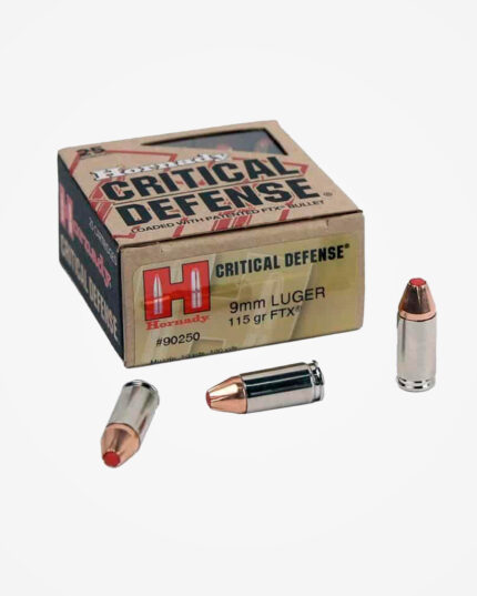 Munição Hornady 9mm 115gr Critical Defense (25un)
