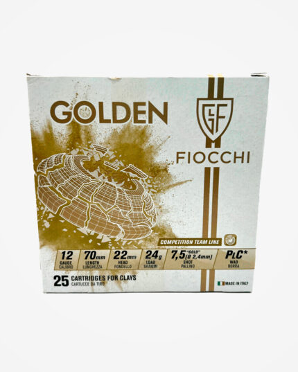 Cartucho FIOCCHI cal 12Ga GOLDEN 7.5 24g (25un)