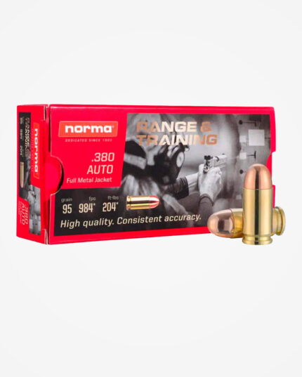Munição Norma .380 Auto R&T FMJ 95gr (50un)