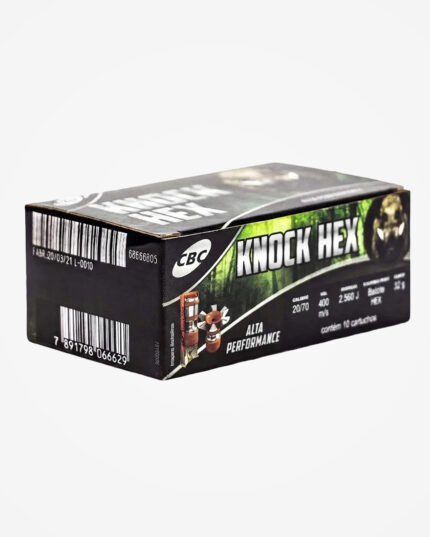 Munição Cartucho CBC cal 20ga Balote Knock Hex (10un)