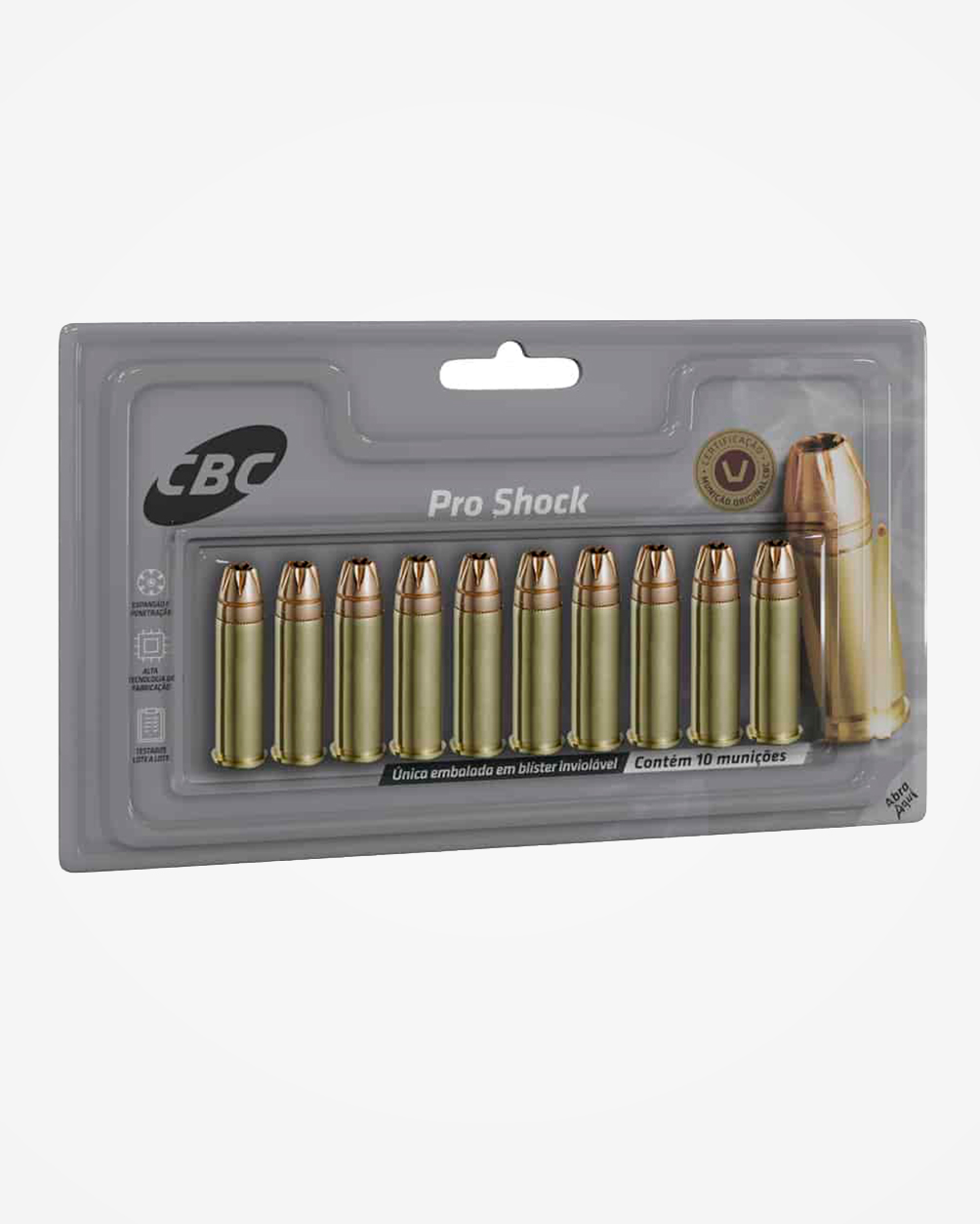 capa01 Munição CBC .38 SPL EXPO +P+ 125gr Pro Shock (10un)