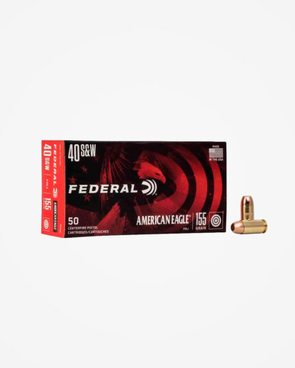 Munição Federal .40 S&W FMJ 155gr American Eagle (50un)
