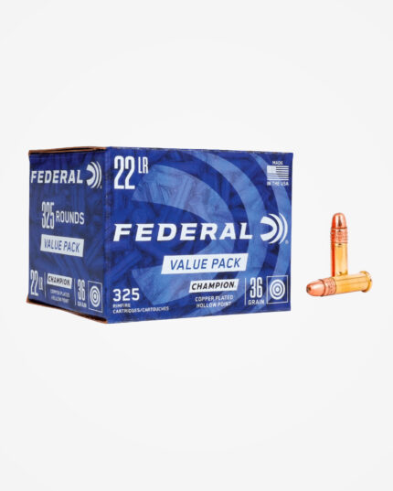 Cartucho Federal .22 LR 36gr Champion (325un)