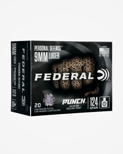 Munição Federal 9mm 124gr JHP Punch (20un)