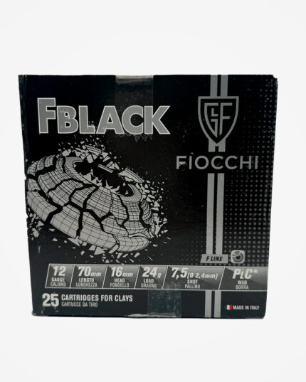 Cartucho Fiocchi Cal. 12Ga F.Black 7.5 24g - (25un)