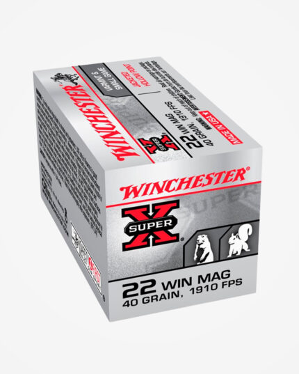 Cartucho Winchester .22WMR JHP 40gr SUPER X (50un)