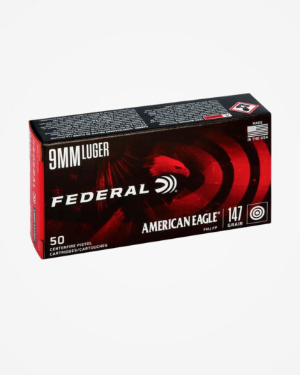 Munição Federal 9mm147gr FMJ American Eagle (50un)