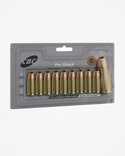 Munição CBC 9mm EXPO +P 135gr Pro Shock (10un)