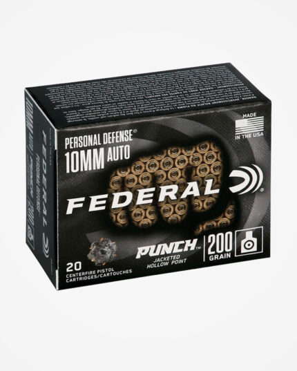 Munição Federal 10mm Auto 200gr JHP Punch (20un)