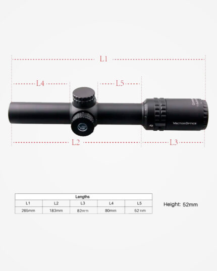 Grimlock 1-6x24 LPVO SFP 1/2 MOA - Vector Optics
