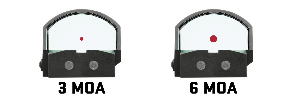 Mira red dot 3 MOA e 6 MOA