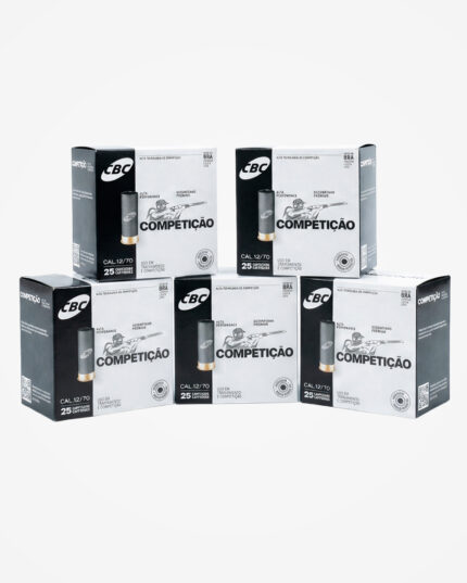 kit 5 caixas (125un) - Cartucho CBC 12GA T-200 Light 32g CH-8