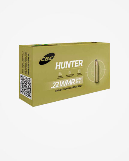 Kit 5 caixas (250un) Cartucho CBC 22 WMR EXPO 40gr Hunter