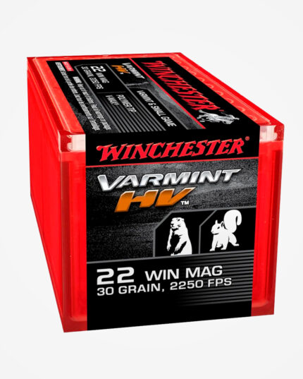 Kit 5 caixas (250un) Munição Winchester VARMINT HV Cal.22WMR V-MAX 30GR