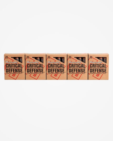 Kit 5 (100un) caixas Munição Hornady .45 Auto FTX+P 180gr Critical Defense