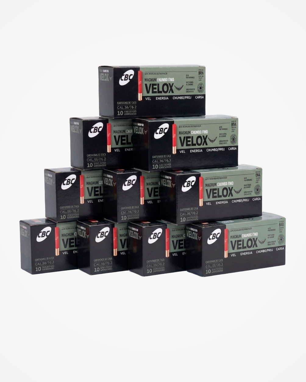 capa01 Kit 10 caixas (100un) Cartucho CBC calibre 36 GA M3″ CH-T - Imagem 1