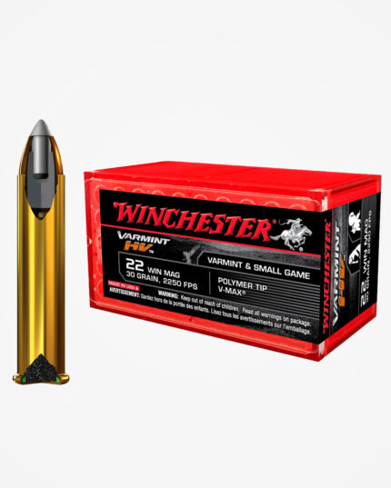 Munição Winchester VARMINT HV Cal.22WMR V-MAX 30GR