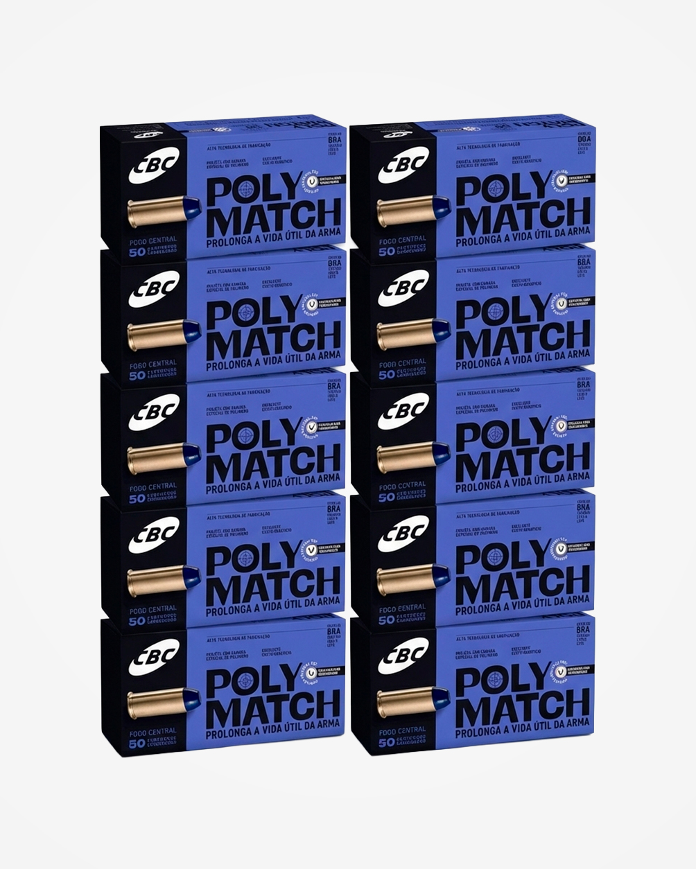 capa03 Kit 10 Caixas (500un) Munição CBC .38 SPL LPC Polymatch 158gr