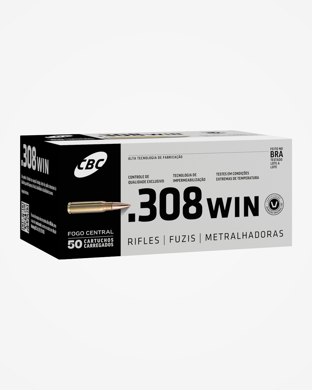 capa Munição CBC Calibre .308 Win ETPT Match 162gr - (50un)