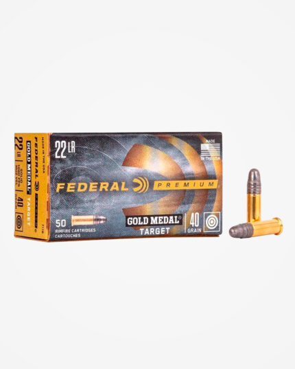 Munição Federal .22 LR Gold Medal 40gr LRN (50un)