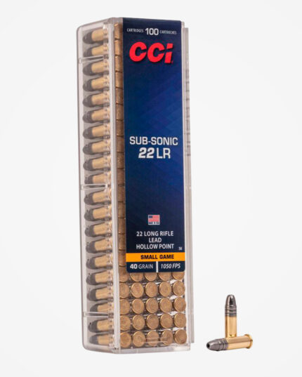 Munição CCI Sub-Sonic .22 LR 40gr Small Game