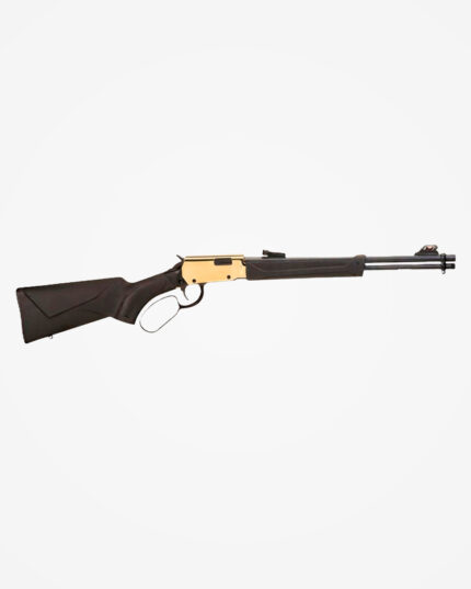 Rifle CBC Rio Bravo .22LR PVD Gold com receptor dourado espelhado e coronha preta sintética texturizada