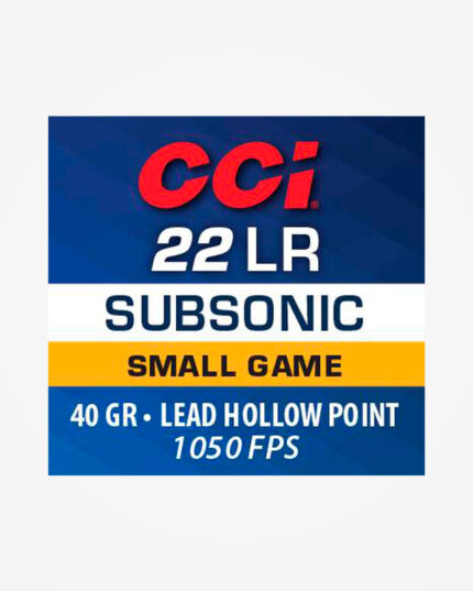 Munição CCI Sub-Sonic .22 LR 40gr Small Game