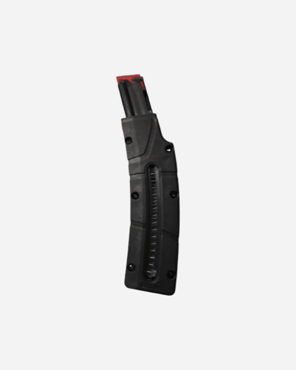 C7022CBC-1-padrao Carregador CBC 7022 25 Tiros em estojo protetor plástico preto com seguidor vermelho visível no topo